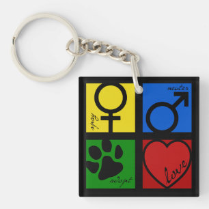 Porte-clefs Spay-Neuter-Adopt-Love