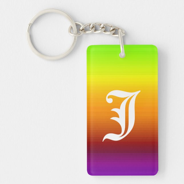 Porte-clefs Spectre des couleurs horizontales -3 (Devant)