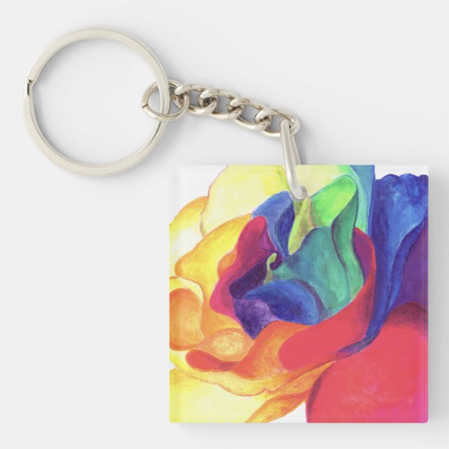Porte-clefs Spectre Rose arc-en-ciel de l'amour (Devant)