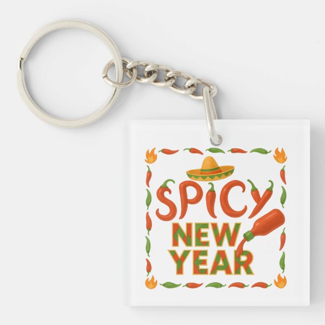 Porte-clefs Spicy New Year (Devant)