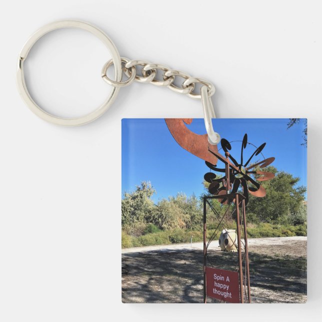 Porte-clefs Spin a Happy Thought, Drôle Signe (Devant)