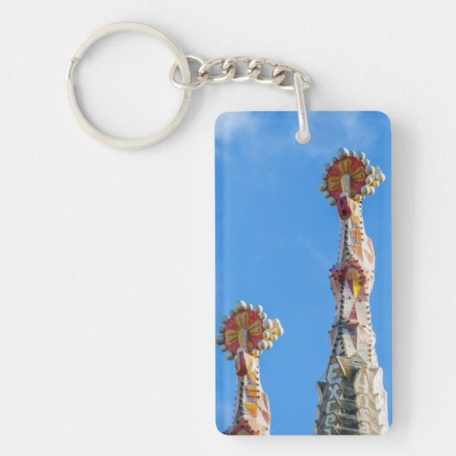 Porte-clefs Spires de La Sagrada Familia à Barcelone, Espagne (Devant)