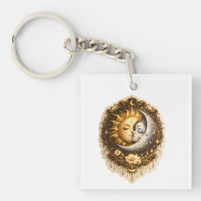 Porte-clefs Spiritual Sun and Moon Celestial Sacred Light (Devant)