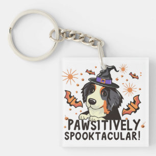 Porte-clefs Spooktaculaire ! - Chien bernois d'Halloween