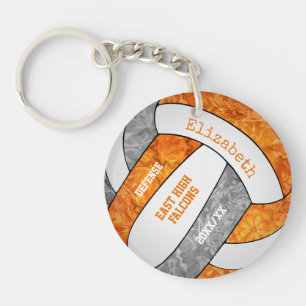 Porte-clefs sport girly gris orange