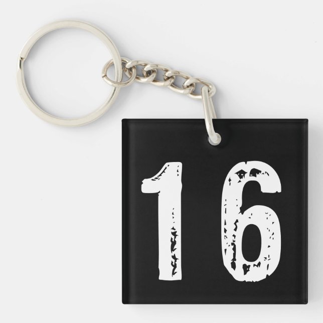 Porte-clefs Sport numéro 16 (Devant)