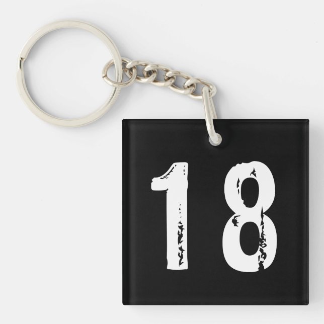 Porte-clefs Sport numéro 18 (Devant)