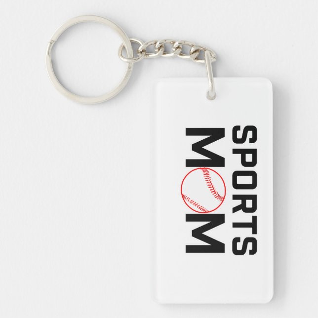 Porte-clefs Sports Maman Design de baseball (Devant)