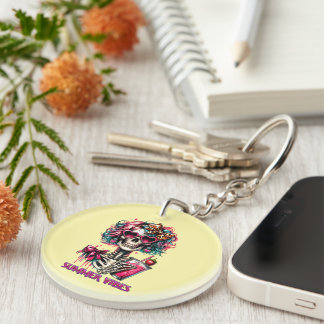 Porte-clefs Squelette amusant Vibes d'été