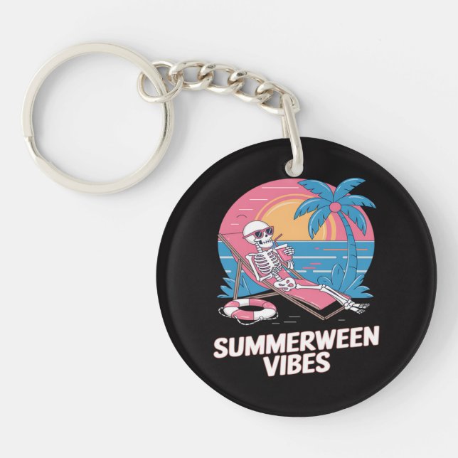 Porte-clefs Squelette de vacances d'été de Summerween plage dr (Devant)