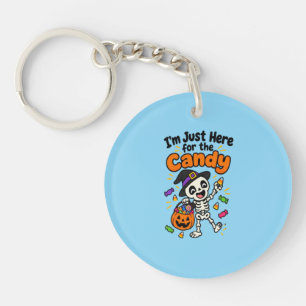 Porte-clefs Squelette Drôle Je Suis Juste Là Pour Les Bonbons