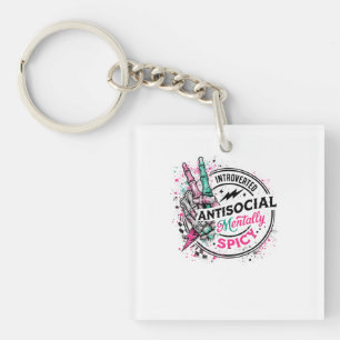 Porte-clefs Squelette Mentalement Épicé Antisocial Introverti