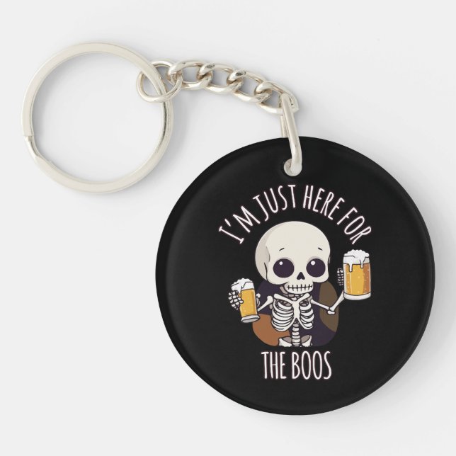 Porte-clefs Squelette Mignon Halloween Oktoberfest (Devant)