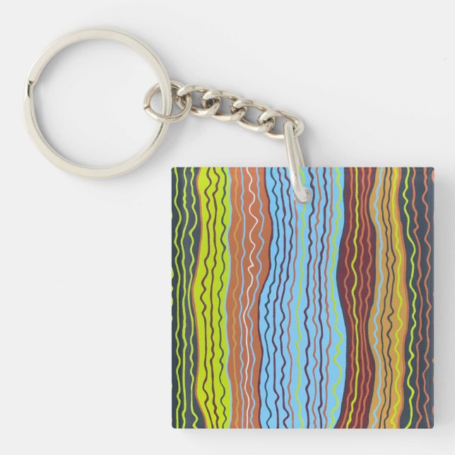 Porte-clefs Squiggles modernes 4 Porte - clé (Devant)