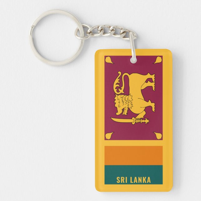 Porte-clefs Sri Lanka Drapeau charmant patriotique (Devant)