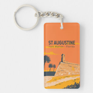 Porte-clefs St Augustine Florida Travel Art Vintage