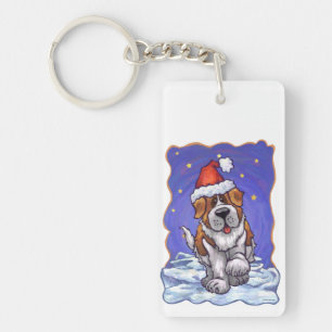 Porte-clefs St. Bernard Christmas