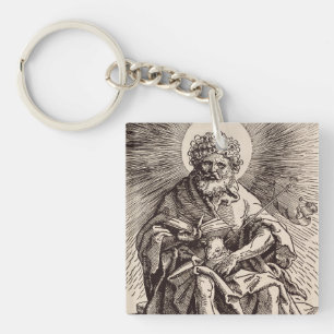 Porte-clefs St. Jean-Baptiste tenant l'Agneau 
