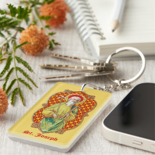 Porte-clefs St. Joseph d'une carte de commerce (TC 01)