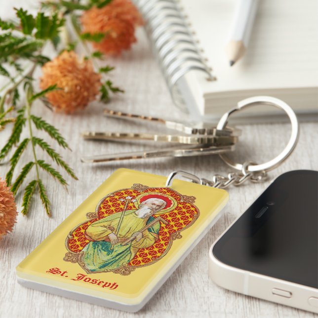 Porte-clefs St. Joseph d'une carte de commerce (TC 01) (Devant droit)