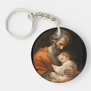 Porte-clefs St. Joseph & Enfant Jésus