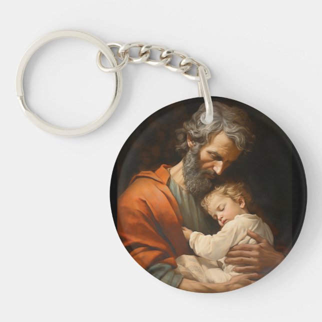 Porte-clefs St. Joseph & Enfant Jésus (Devant)