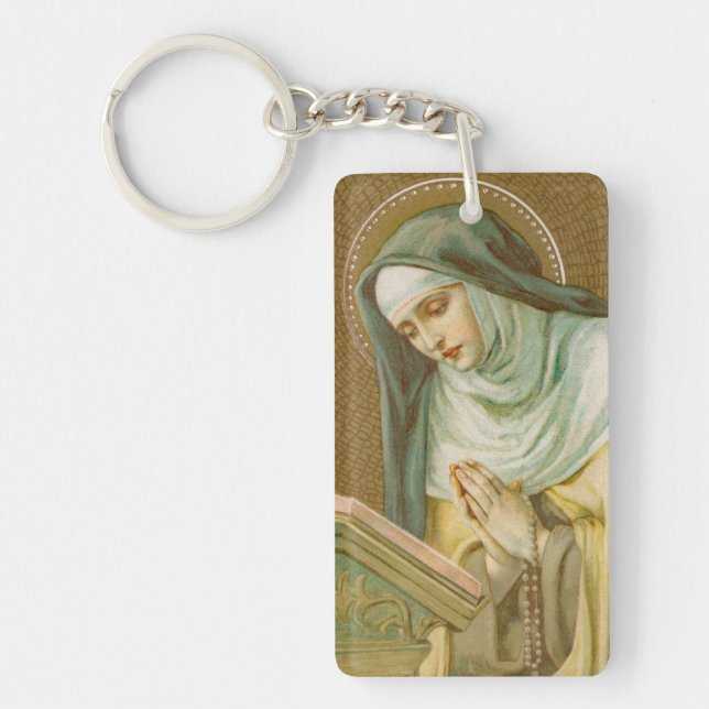 Porte-clefs St Mary Magdalene de Pazzi (JM 45) Rectang Acryliq (Devant)