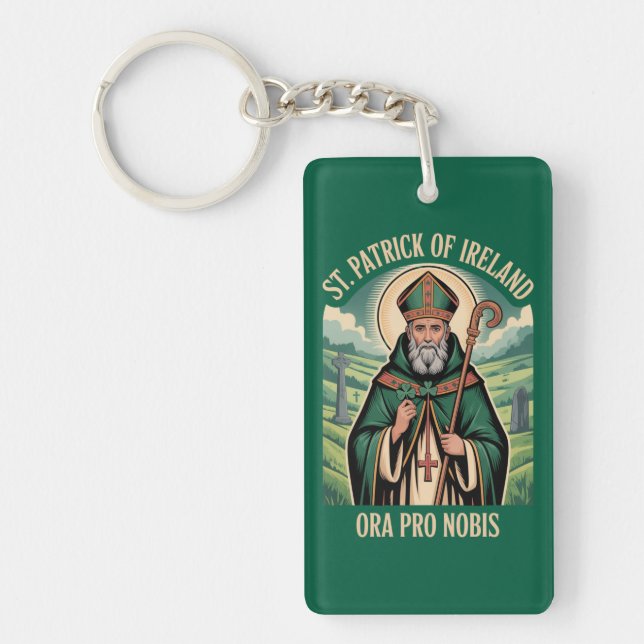 Porte-clefs St Patrick of Ireland Shamrock Prayer (Devant)