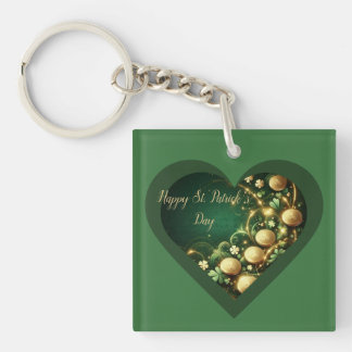 Porte-clefs St Patrick's Day Green and Gold Coins
