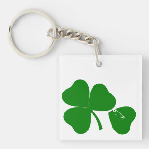 Porte-clefs St Patrick's Day - Obtenez de la chance 3+1 = 4 Mo