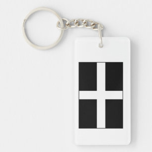Porte-clefs St Piran cornouaillais de drapeau des Cornouailles