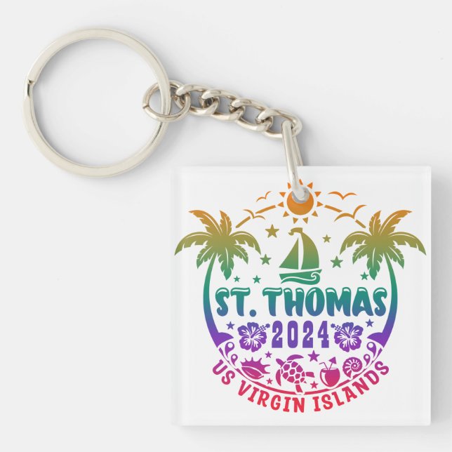 Porte-clefs St. Thomas Bliss : Îles Vierges Tropicales (Devant)
