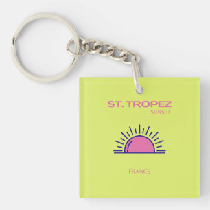 Porte-clefs St Tropez, Preppy, Vert