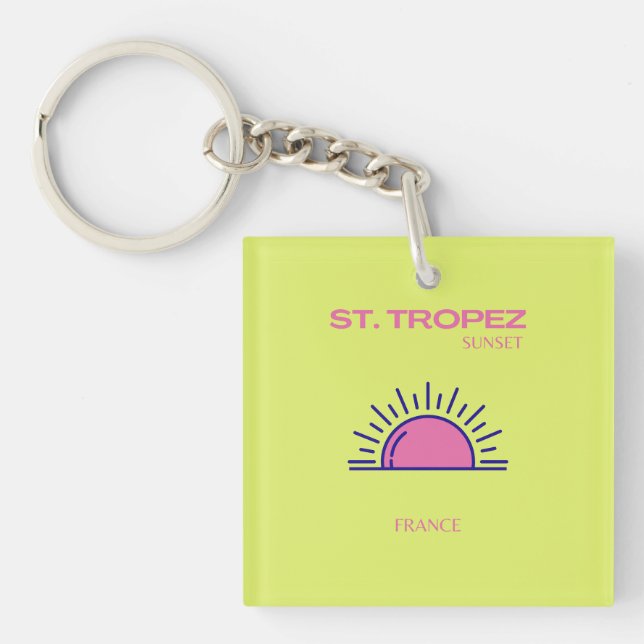 Porte-clefs St Tropez, Preppy, Vert (Devant)