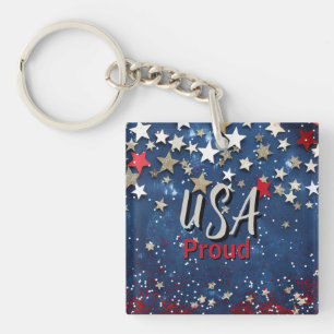 Porte-clefs Star Spanged USA Fière