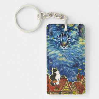 Porte-clefs Starry Night Cat