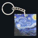 Porte-clefs Starry Night Van Gogh<br><div class="desc">Peinture à l'huile du maître hollandais Vincent Van Gogh (1853-1890) Probablement son tableau le plus célèbre, Van Gogh peint "La Nuit étoilée" en 1889 de mémoire alors qu'il se trouvait dans un asile en France où il s'est enregistré pour la dépression. Dans le tableau, il y a la lune, Vénus...</div>