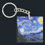 Porte-clefs Starry Night Van Gogh<br><div class="desc">Peinture à l'huile du maître hollandais Vincent Van Gogh (1853-1890) Probablement son tableau le plus célèbre, Van Gogh peint "La Nuit étoilée" en 1889 de mémoire alors qu'il se trouvait dans un asile en France où il s'est enregistré pour la dépression. Dans le tableau, il y a la lune, Vénus...</div>