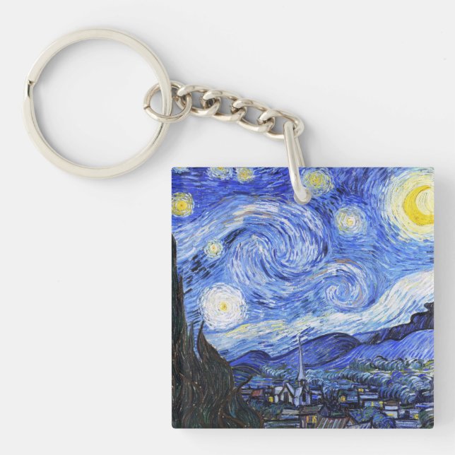 Porte-clefs Starry Night Van Gogh (Devant)