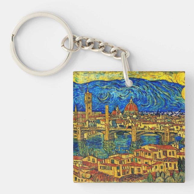 Porte-clefs Starry Starry Night Florence Italie (Devant)
