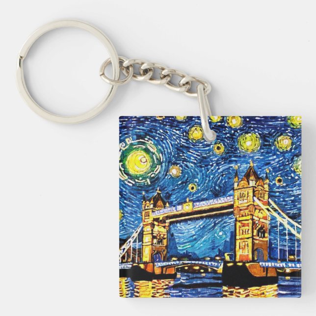 Porte-clefs Starry Starry Night Londres Angleterre (Devant)