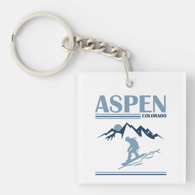 Porte-clefs Station de ski d'Aspen Colorado (Devant)