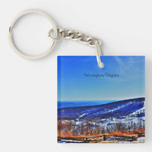 Porte-clefs Station de ski Wintergreen Virginia Mountain en hi