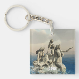 Porte-clefs Statue de sirènes. Personnalisé