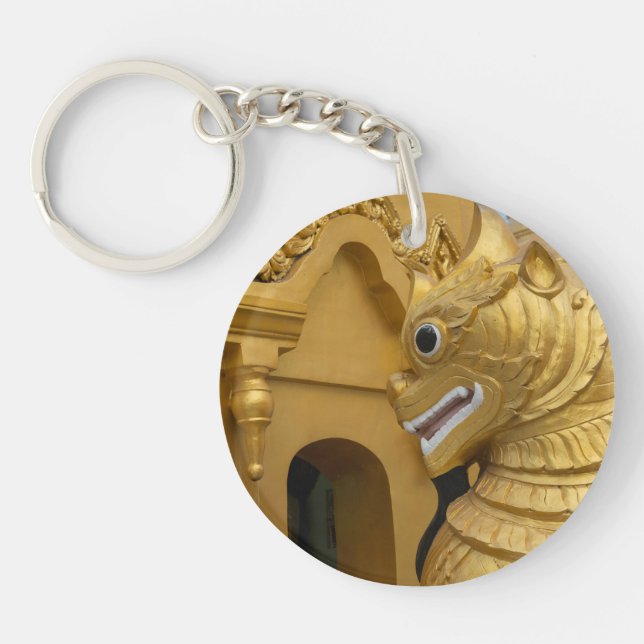 Porte-clefs Statue du Lion d'or au temple (Devant)