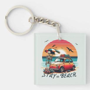 Porte-clefs Stay On Beach - Retro Vibes - Skeleton