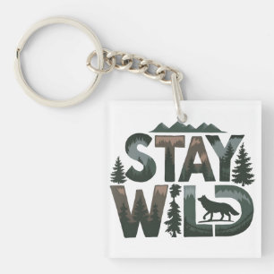 Porte-clefs Stay Wild - Conception inspirée de la nature