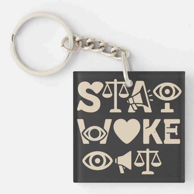 Porte-clefs Stay Woke Awareness Apparel (Devant)