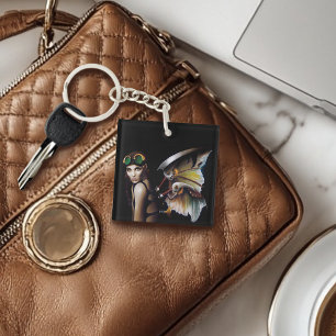Porte-clefs Steampunk Fée mécanique