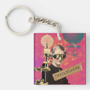 Porte-clefs Steampunk Femme Trailblazer Pop Art